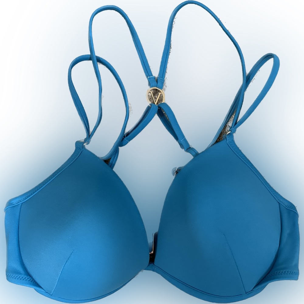 Teal Victorias Secret Underwire Bikini Top 32D